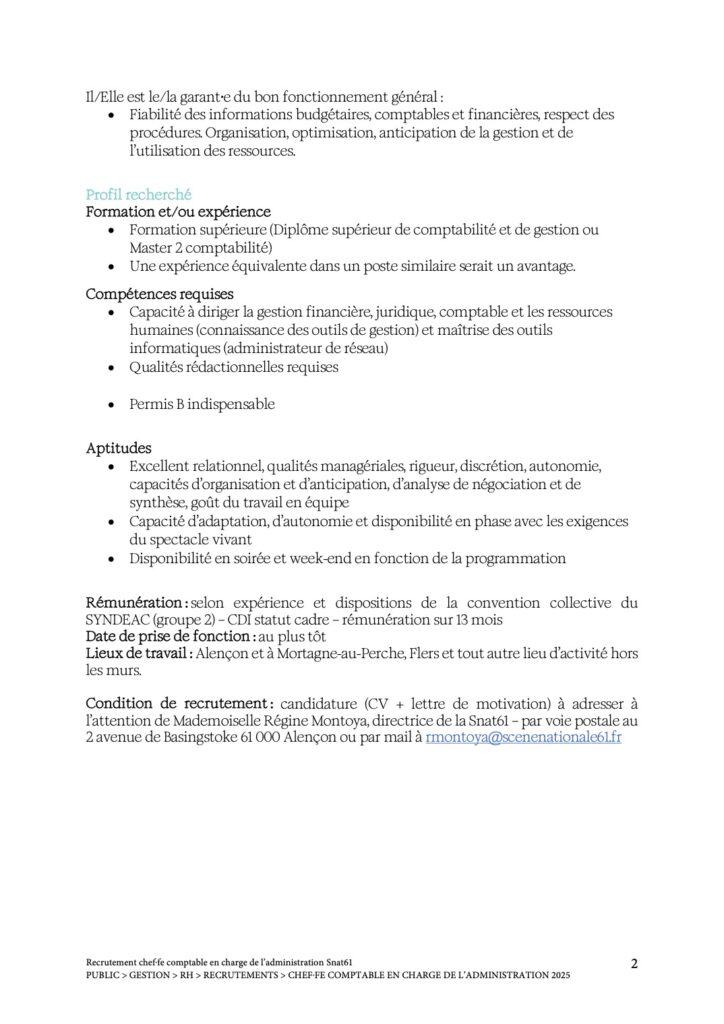 FichedePoste Chef fe comptable 2025 2