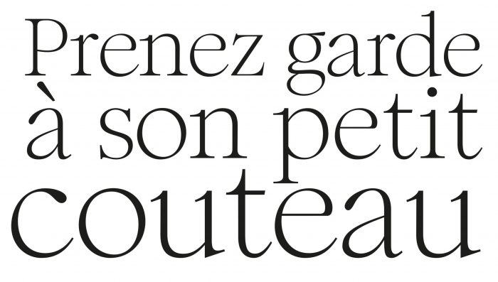 PRENEZ GARDE PETIT COUTEAU